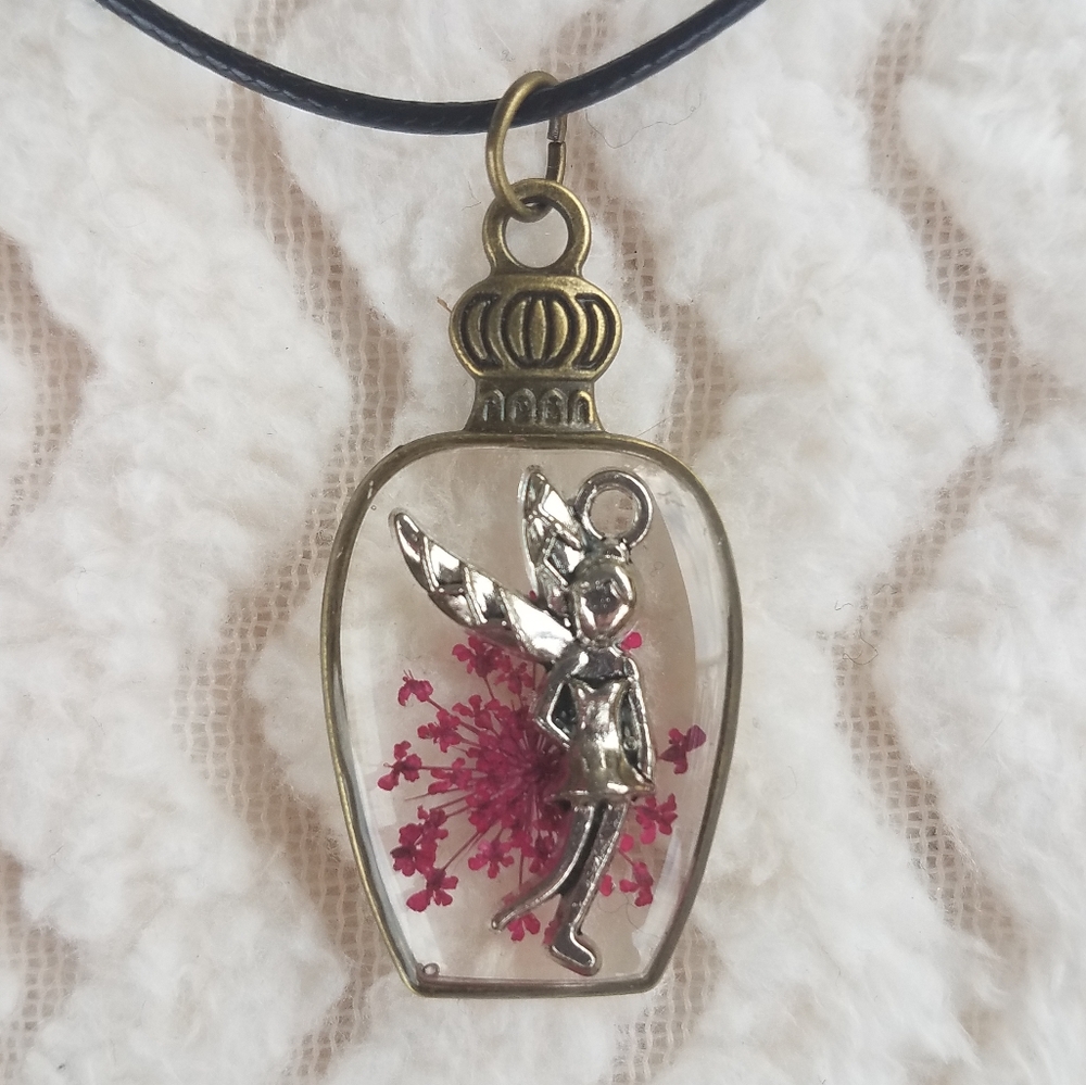 Fairy in a Bottle Necklace, Handcrafted NWOT